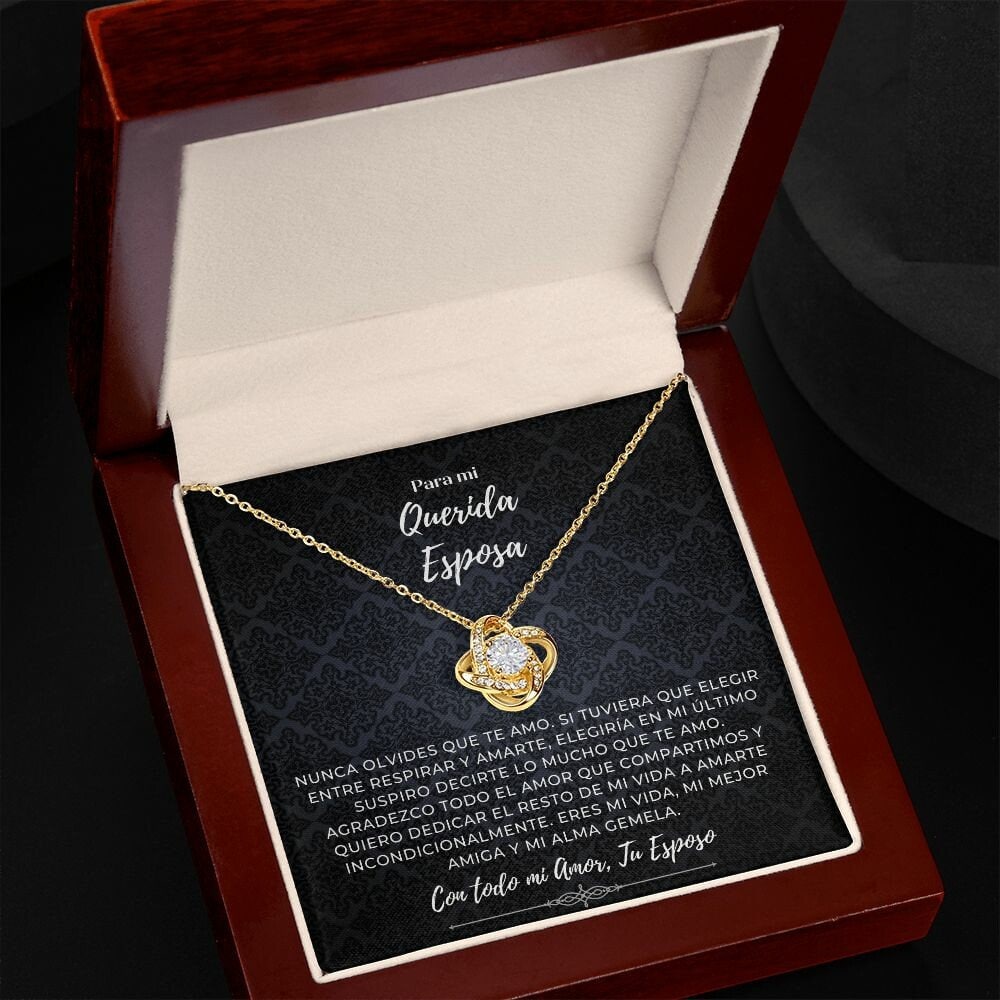 Para mi Querida Esposa - Eres mi Vida - Collar en Oro 14k/18k