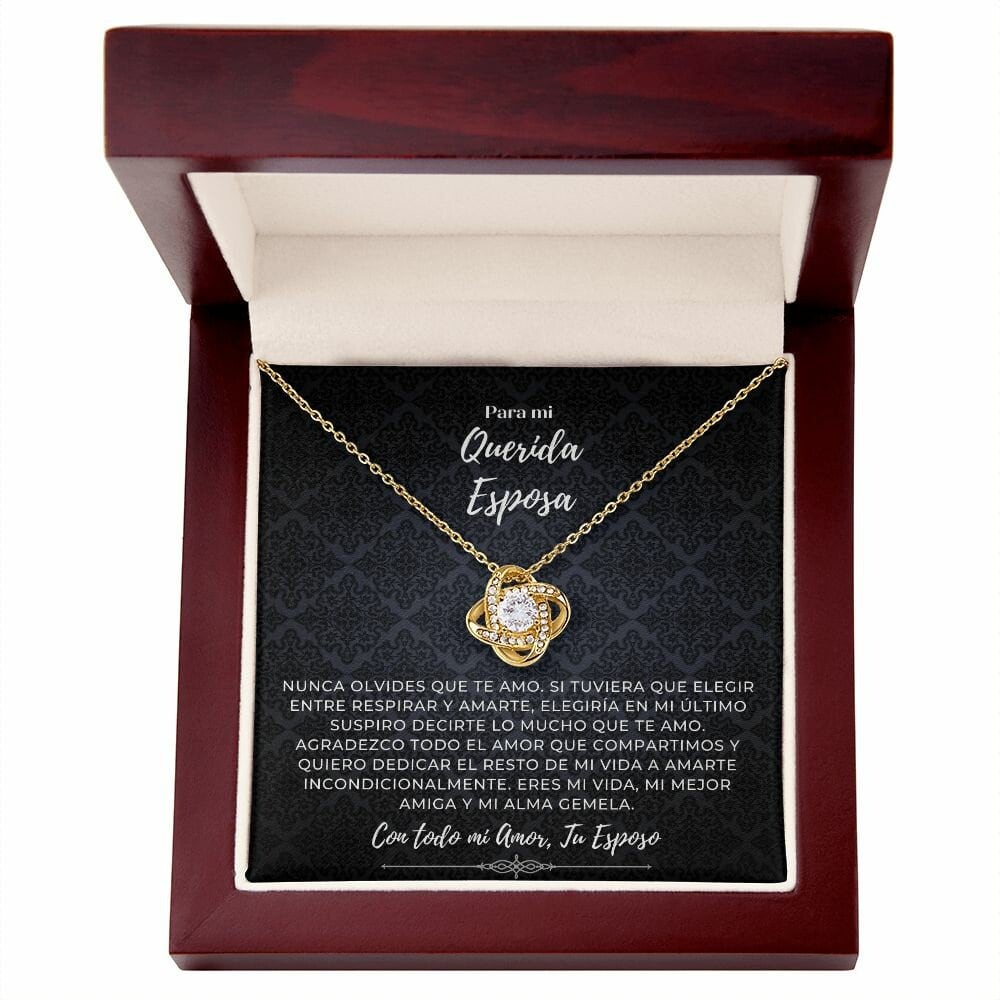 Para mi Querida Esposa - Eres mi Vida - Collar en Oro 14k/18k