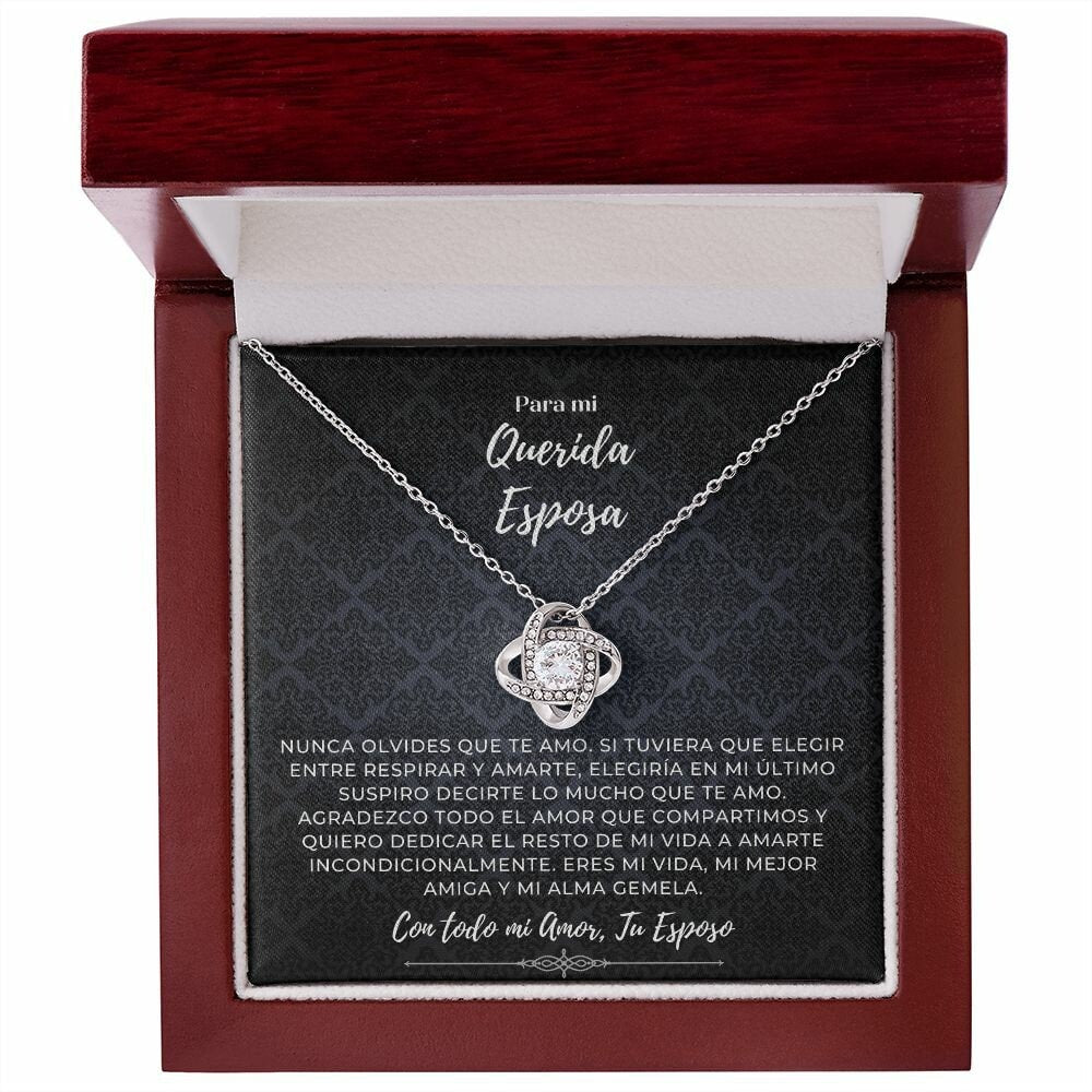 Para mi Querida Esposa - Eres mi Vida - Collar en Oro 14k/18k