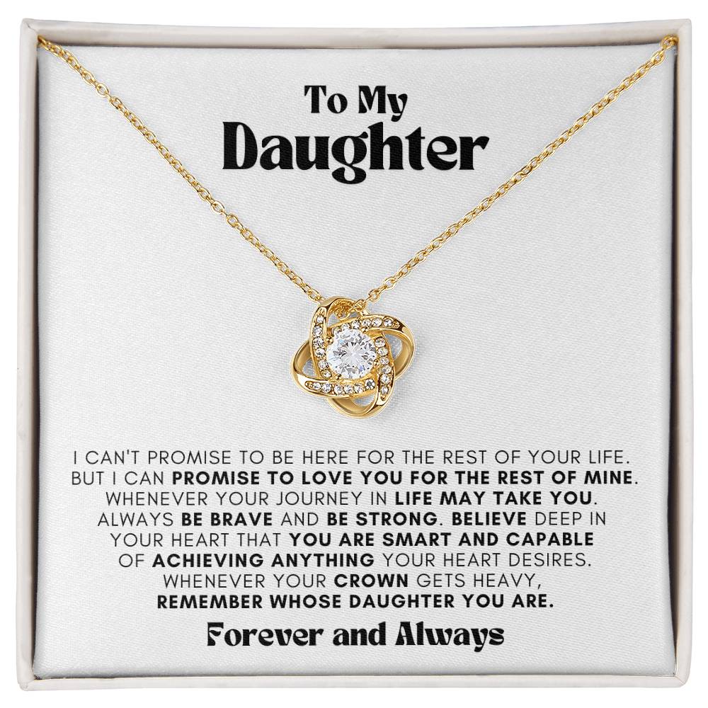 To my Daughter | Forever and Always | Love Knot Necklace