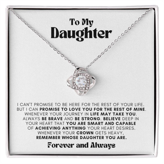 To my Daughter | Forever and Always | Love Knot Necklace