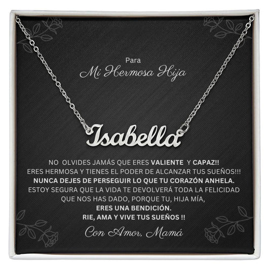 Mother to Daughter Personalized Necklace - Spanish