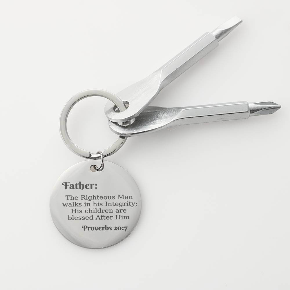 Father's Day Proverbs | Screwdriver Keychain