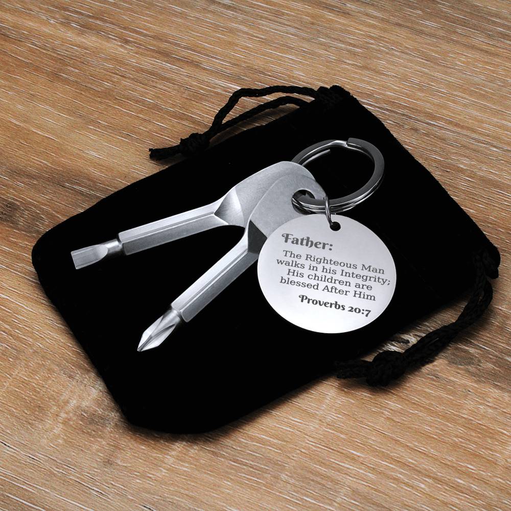 Father's Day Proverbs | Screwdriver Keychain