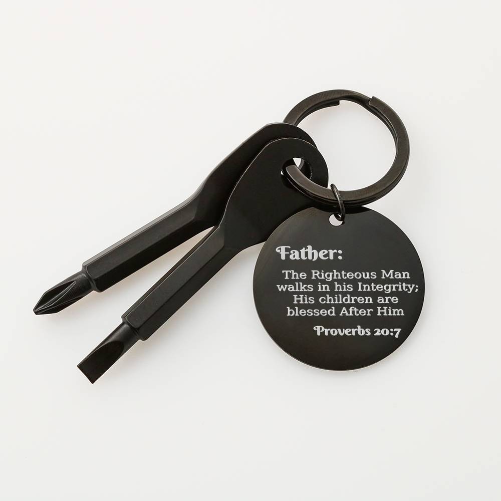 Father's Day Proverbs | Screwdriver Keychain
