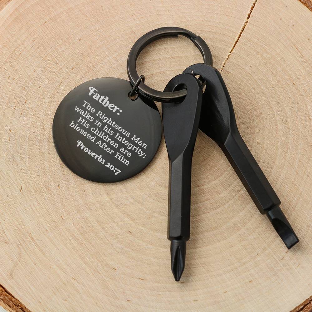 Father's Day Proverbs | Screwdriver Keychain
