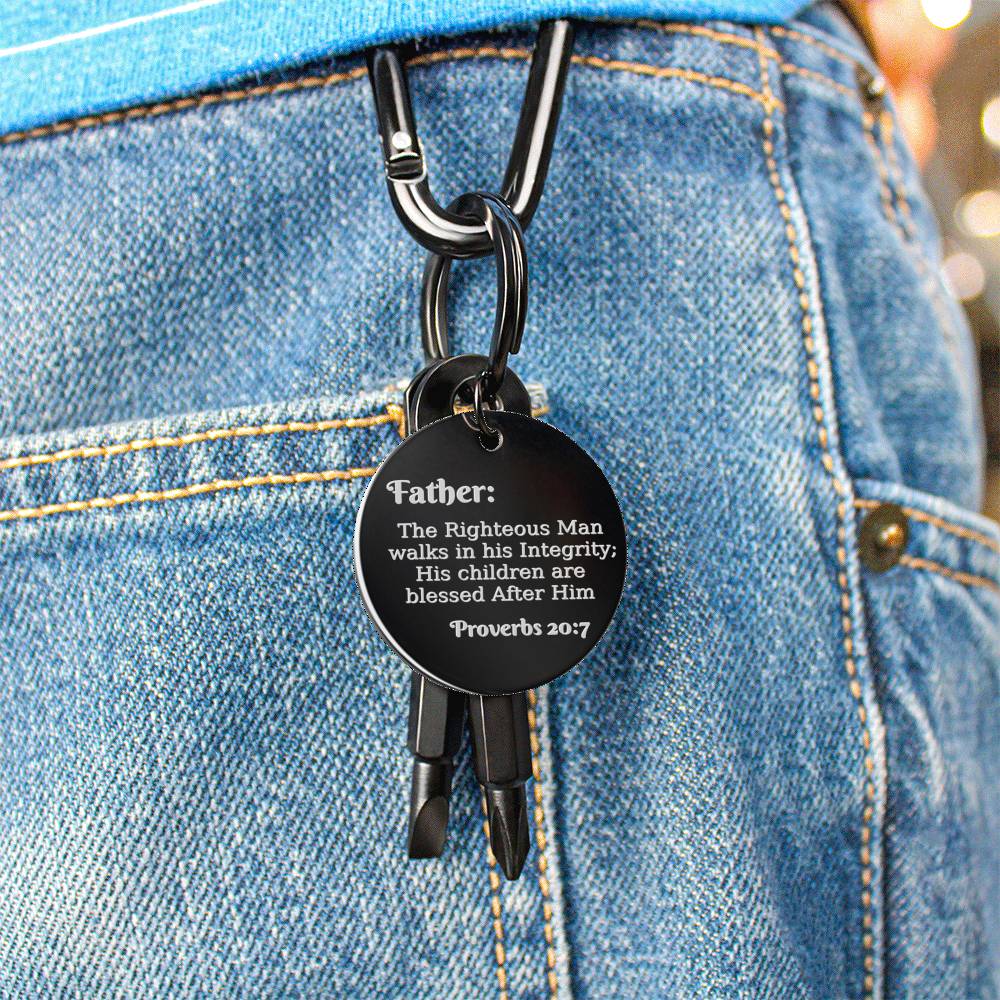 Father's Day Proverbs | Screwdriver Keychain