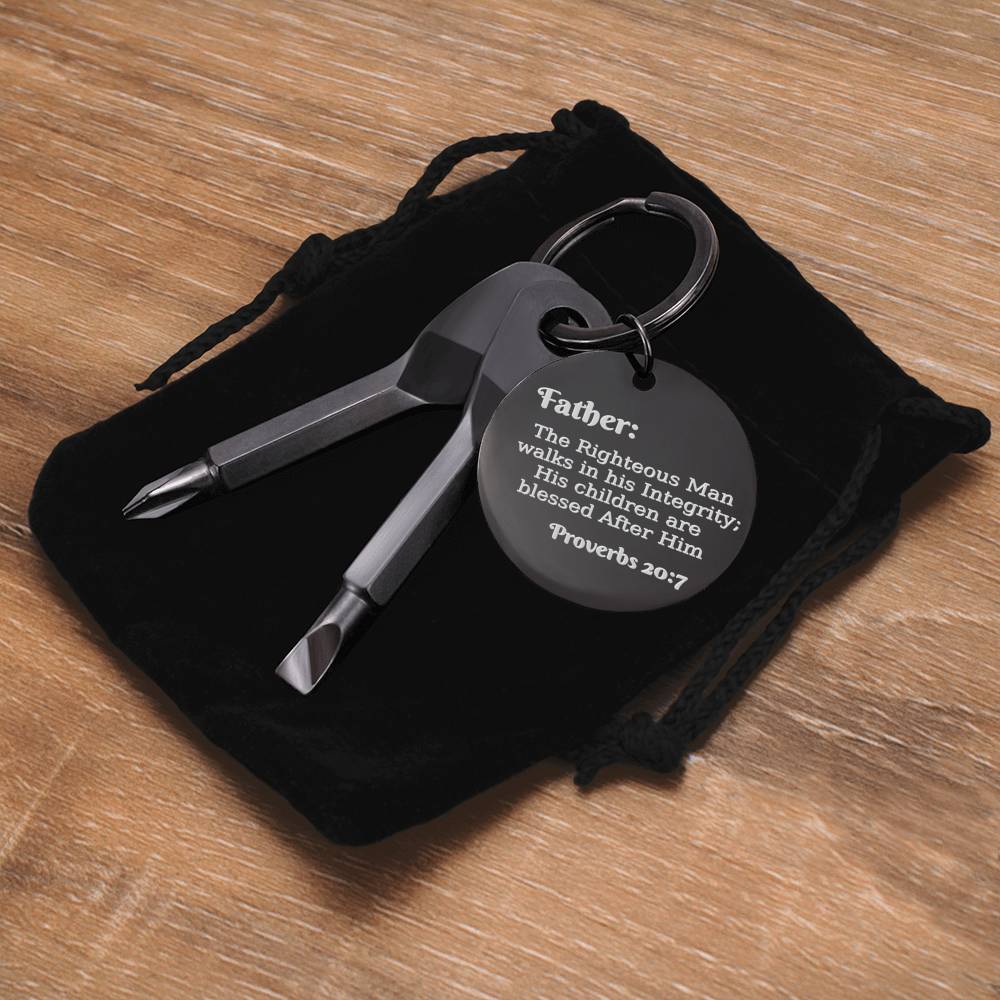 Father's Day Proverbs | Screwdriver Keychain