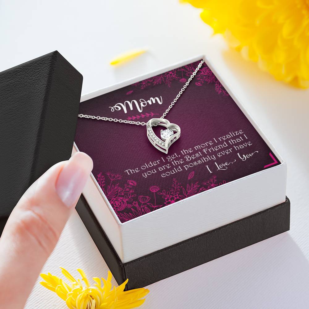 Mom Friendship 14k White Gold Luxury Necklace
