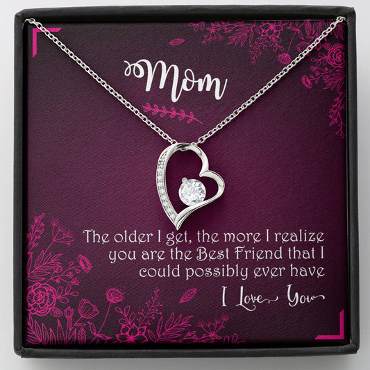 Mom Friendship 14k White Gold Luxury Necklace