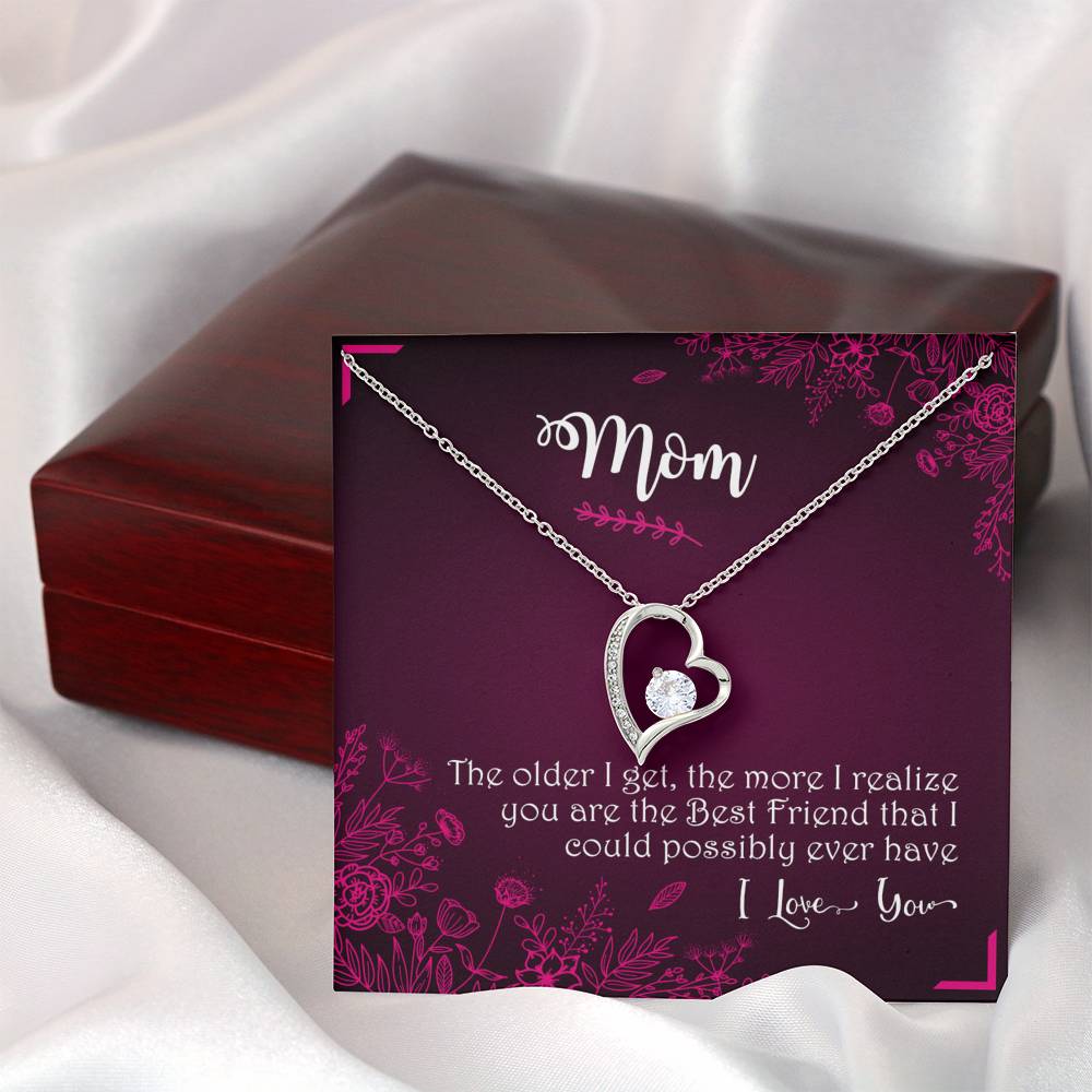 Mom Friendship 14k White Gold Luxury Necklace