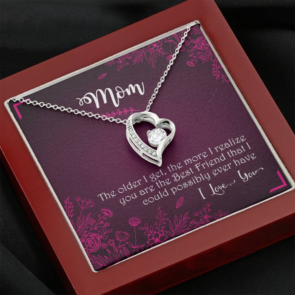 Mom Friendship 14k White Gold Luxury Necklace