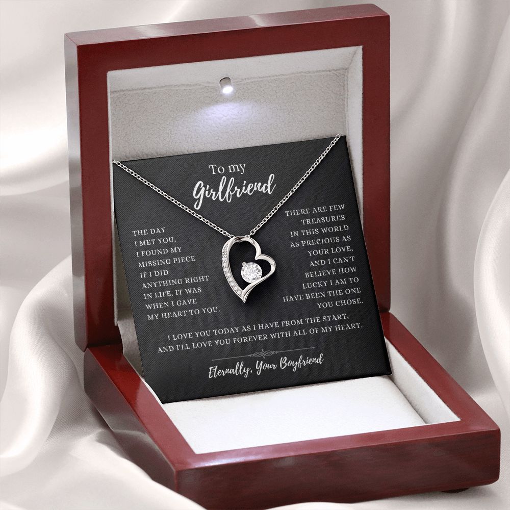 To my Girlfriend - I Found my Missing Piece - 14k/18k Gold Necklace
