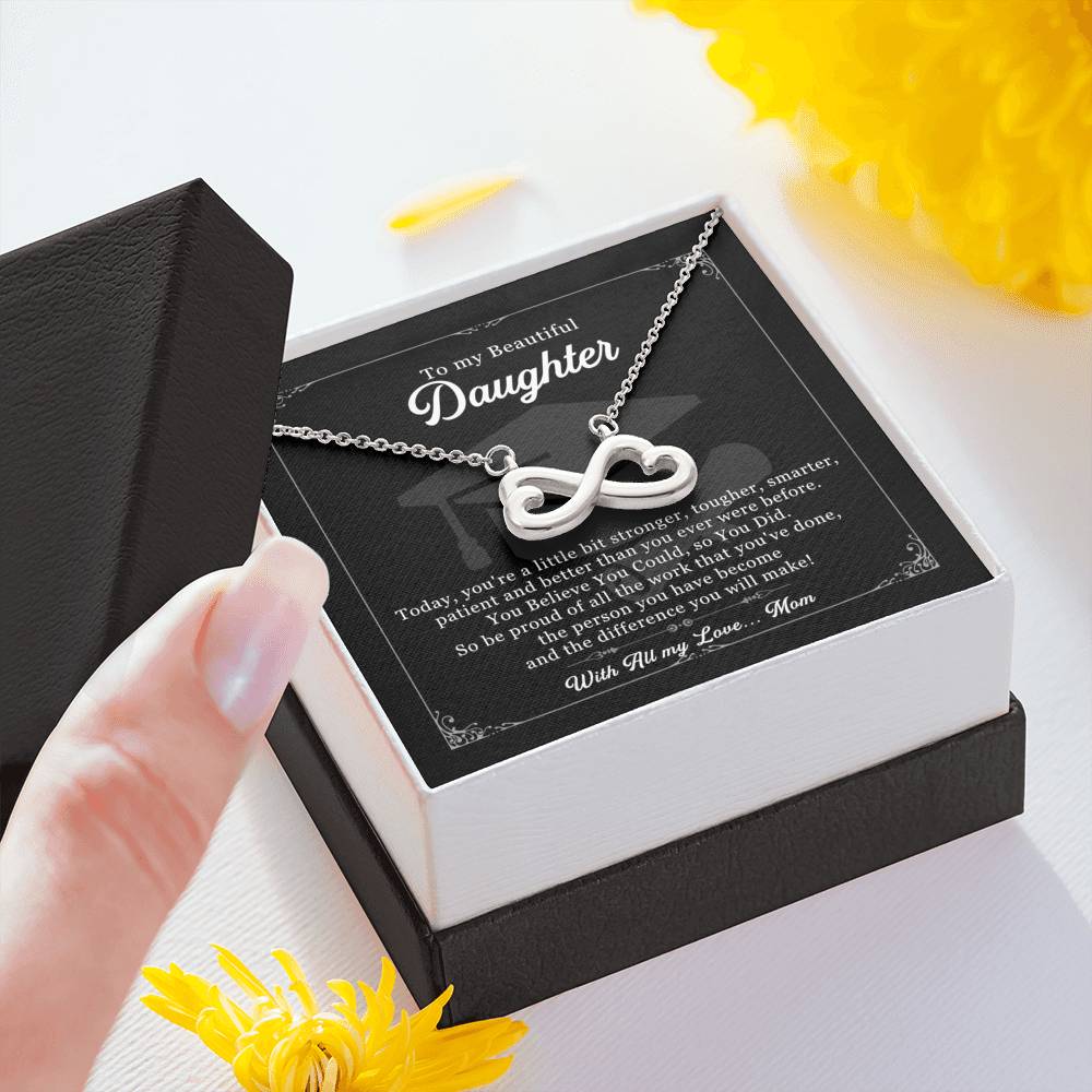 To My Beautiful Daughter - With Love Mom | Graduation Necklace