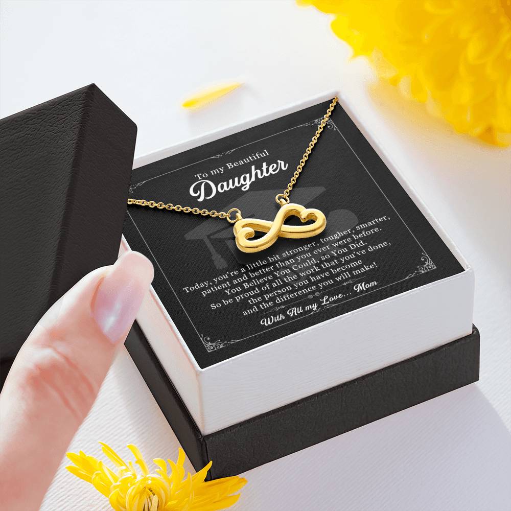 To My Beautiful Daughter - With Love Mom | Graduation Necklace