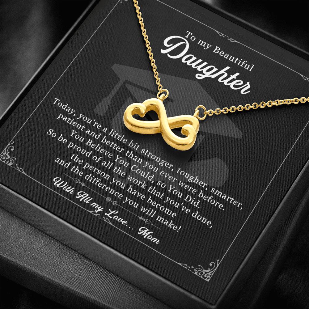 To My Beautiful Daughter - With Love Mom | Graduation Necklace