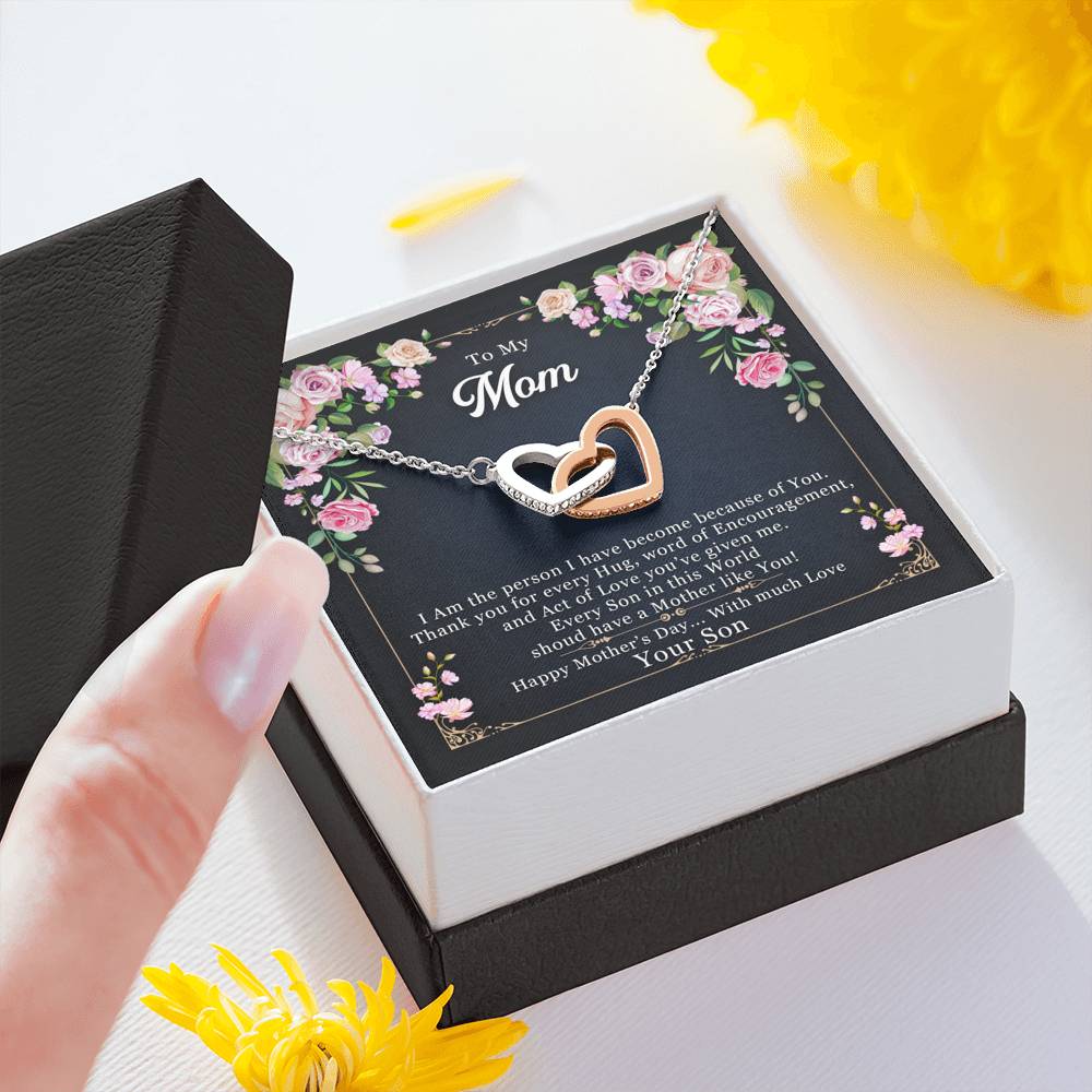 I Am because of You - From Your Son - Mother's Day Necklace