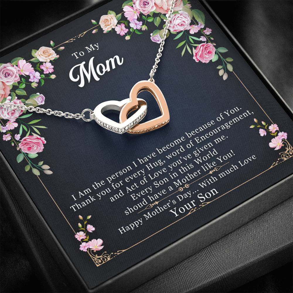 I Am because of You - From Your Son - Mother's Day Necklace