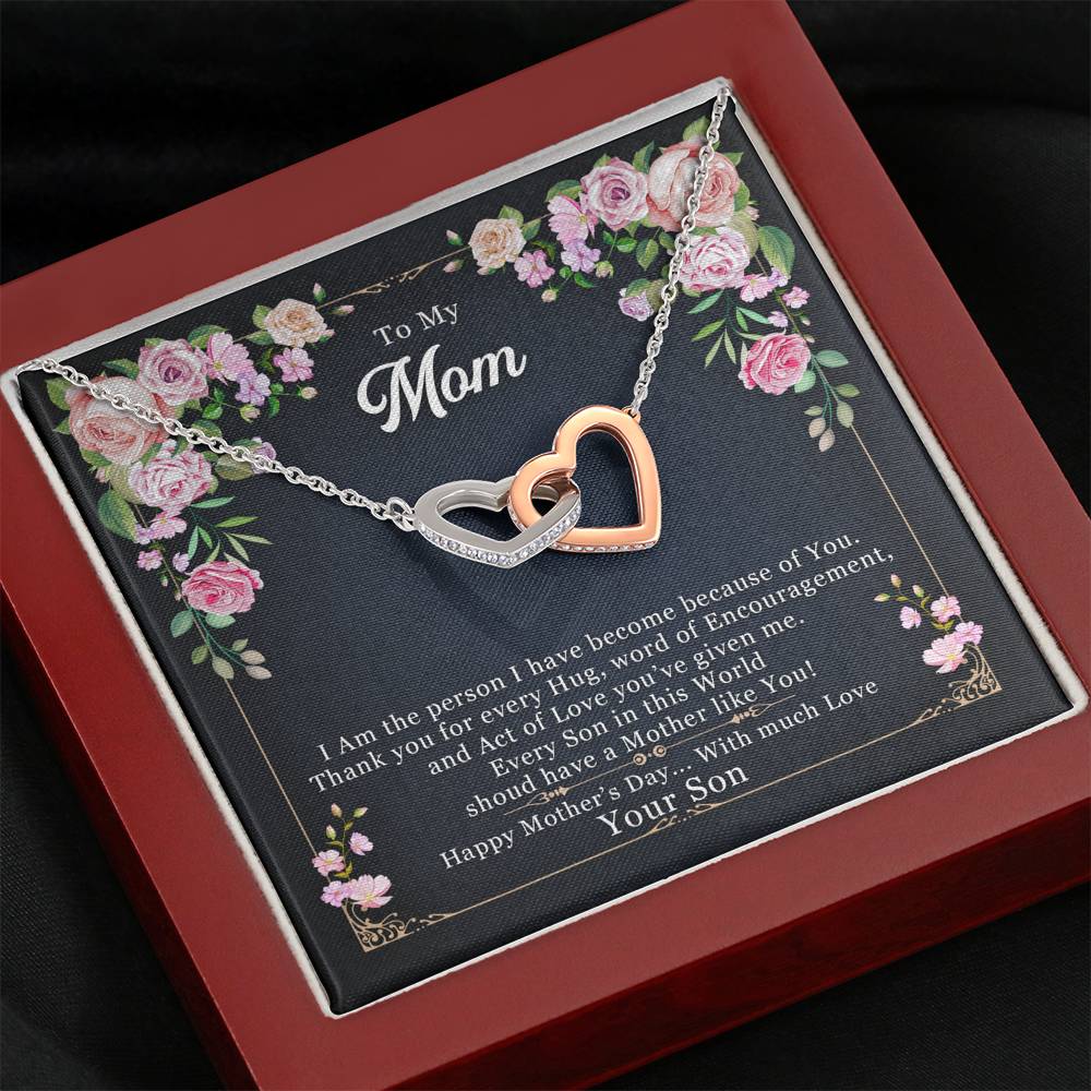 I Am because of You - From Your Son - Mother's Day Necklace