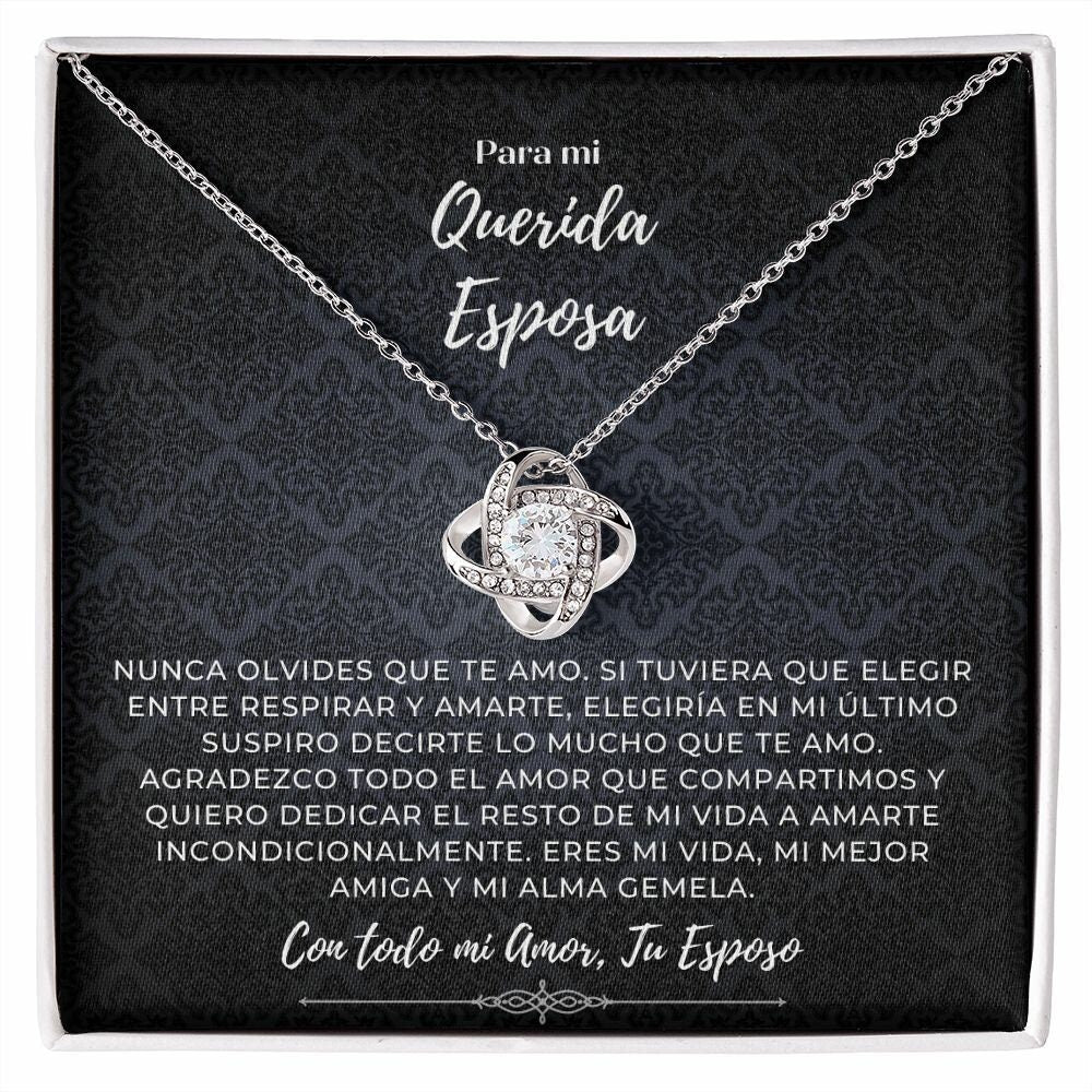 Para mi Querida Esposa - Eres mi Vida - Collar en Oro 14k/18k